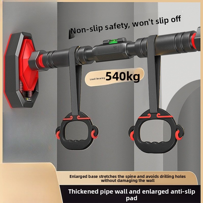 Home Gym Ideas - บาร์โหนติดประตูในบ้าน ไม่ต้องเจาะ พร้อมห่วงแขวน อุปกรณ์ออกกำลังกายสำหรับครอบครัว บาร์โหน อุปกรณ์ฟิตเนส