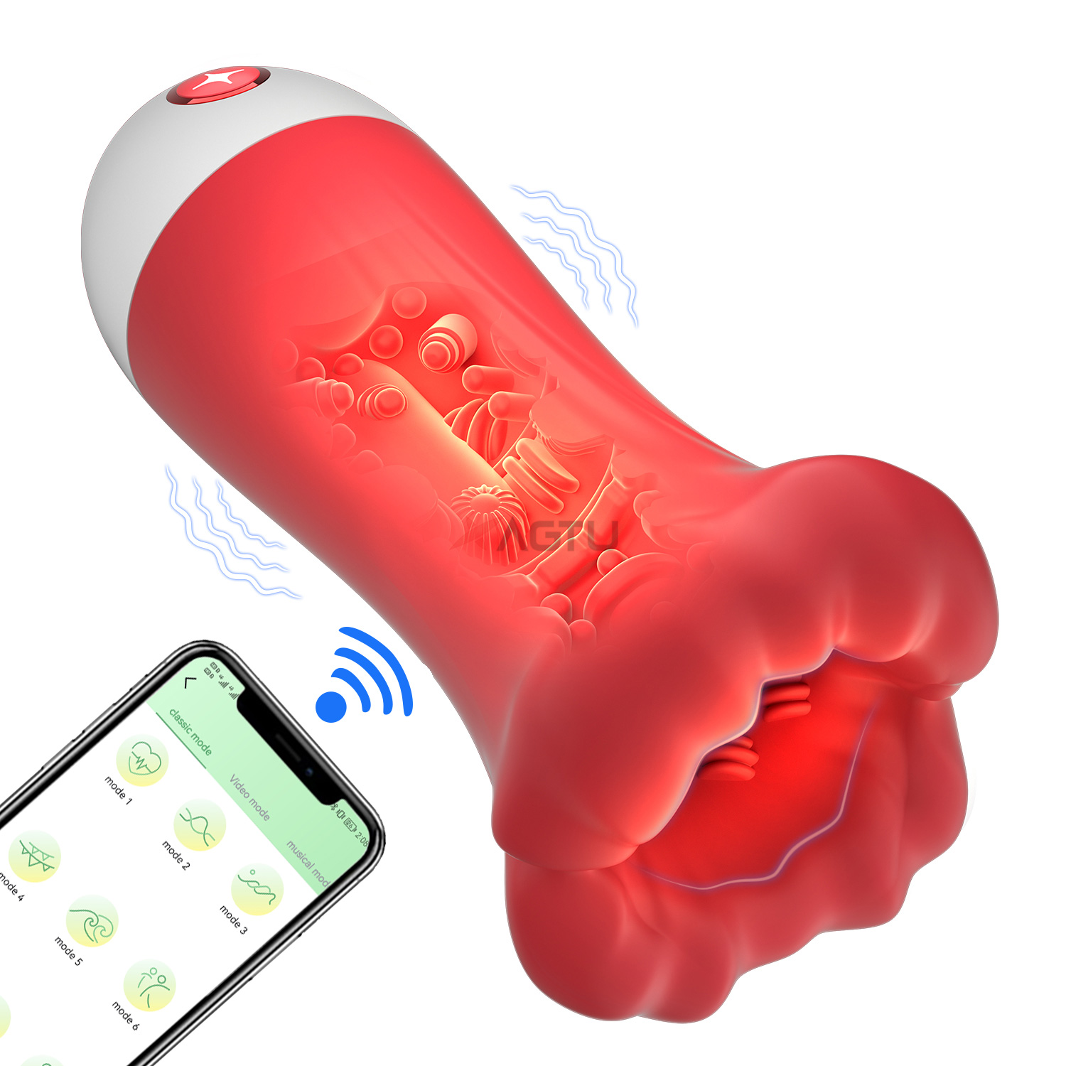 Home Gym App - เครื่องควบคุมอัตโนมัติสำหรับผู้ชาย mastubator คอลึกเครื่องสำเร็จความใคร่ด้วยการสั่นสะเทือนการฝึกอบรมอวัยวะเพศชายการกระตุ้น glans เซ็กซ์ทอย