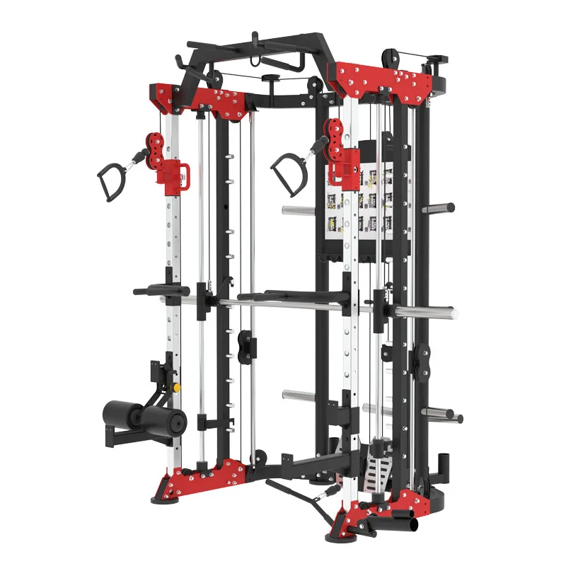 Home Gym With Smith Machine - สําหรับโรงงานจัดหาโดยตรงอุปกรณ์ฟิตเนสหลายสถานียกน้ําหนักอุปกรณ์ออกกําลังกายที่บ้านเครื่อง Smith อเนกประสงค์
