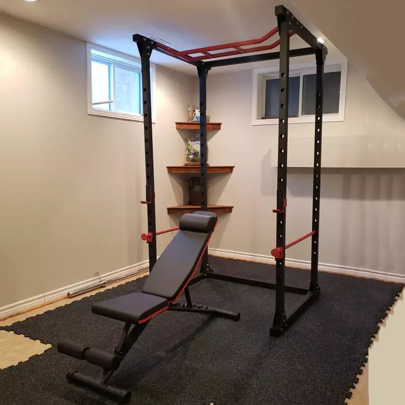 Home Gym Half Rack - อุปกรณ์ฟิตเนสสำหรับยิมที่บ้านราคาประหยัด โครงมัลติฟังก์ชั่น ฮาล์ฟแร็ค พาวเวอร์เคจ บาร์เบล ยกน้ำหนัก