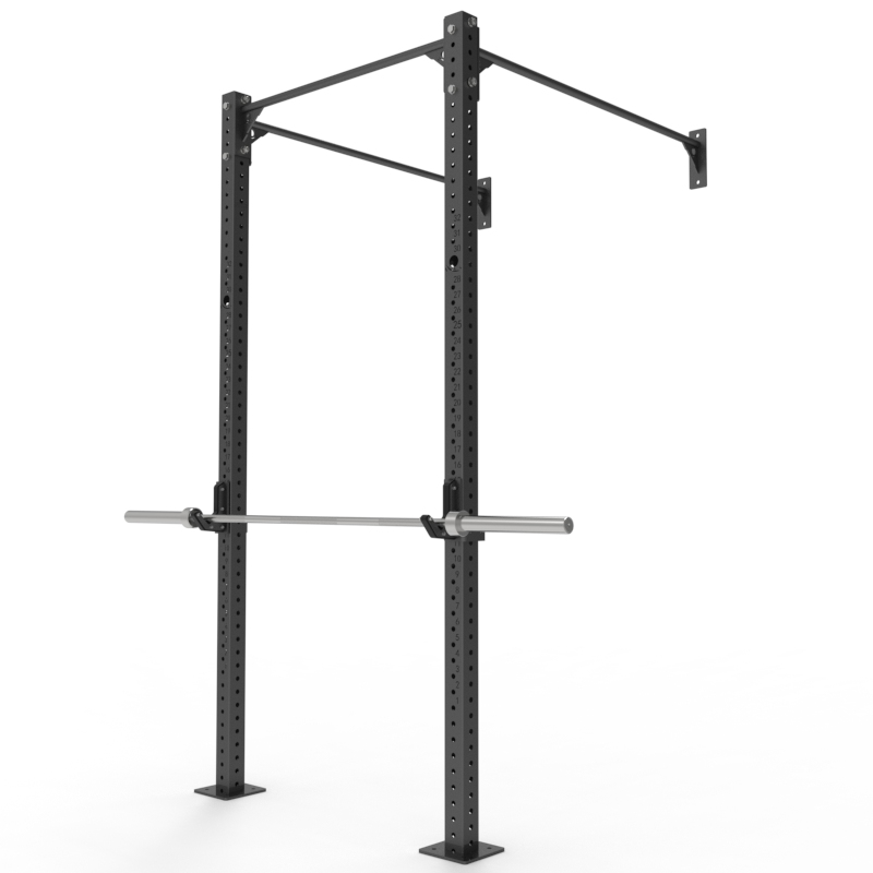 Home Gym Half Rack - อุปกรณ์ออกกำลังกายเชิงพาณิชย์แบบติดผนัง ชุดแร็คสควอทแบบผสมผสาน แร็คพาวเวอร์ แร็คออกกำลังกายแบบครึ่งตัว แร็คสควอทแบบกรง 1