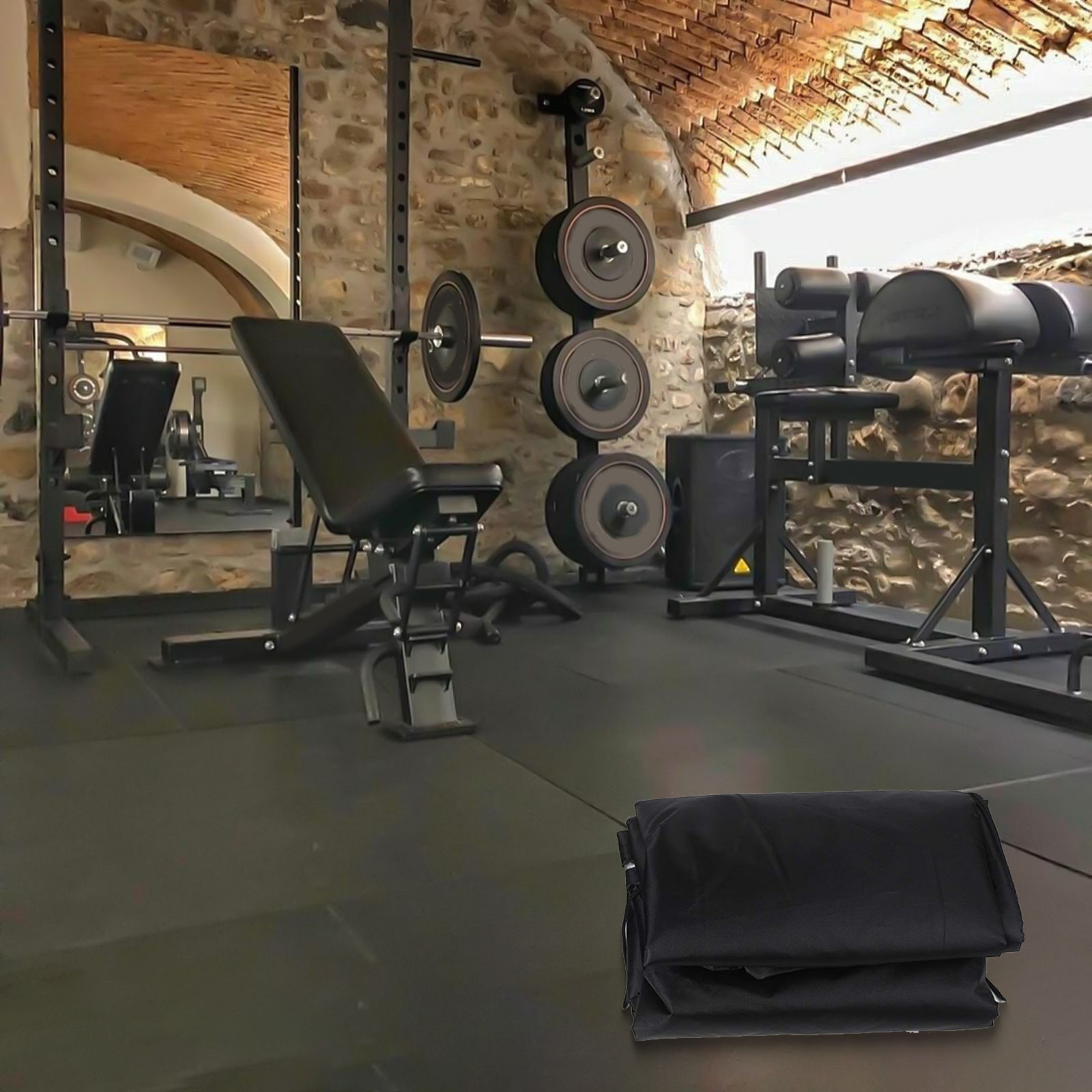 Home Gym Dimensions - ฝาครอบสายรัดแบบปรับได้สำหรับยิม ฝาครอบกันฝุ่น ฝาครอบยิมในบ้าน ดูแลรักษาง่าย ขนาดกว้างขวาง ป้องกันสภาพอากาศ