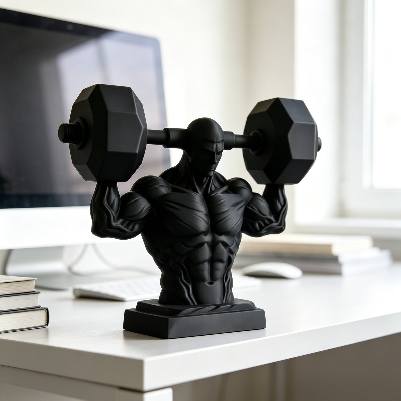 Home Gym Aesthetic - รูปปั้นครึ่งตัวชายแบบนามธรรม กล้ามเนื้อชัดเจน พิมพ์ 3 มิติ ของตกแต่งทันสมัยสำหรับบ้าน