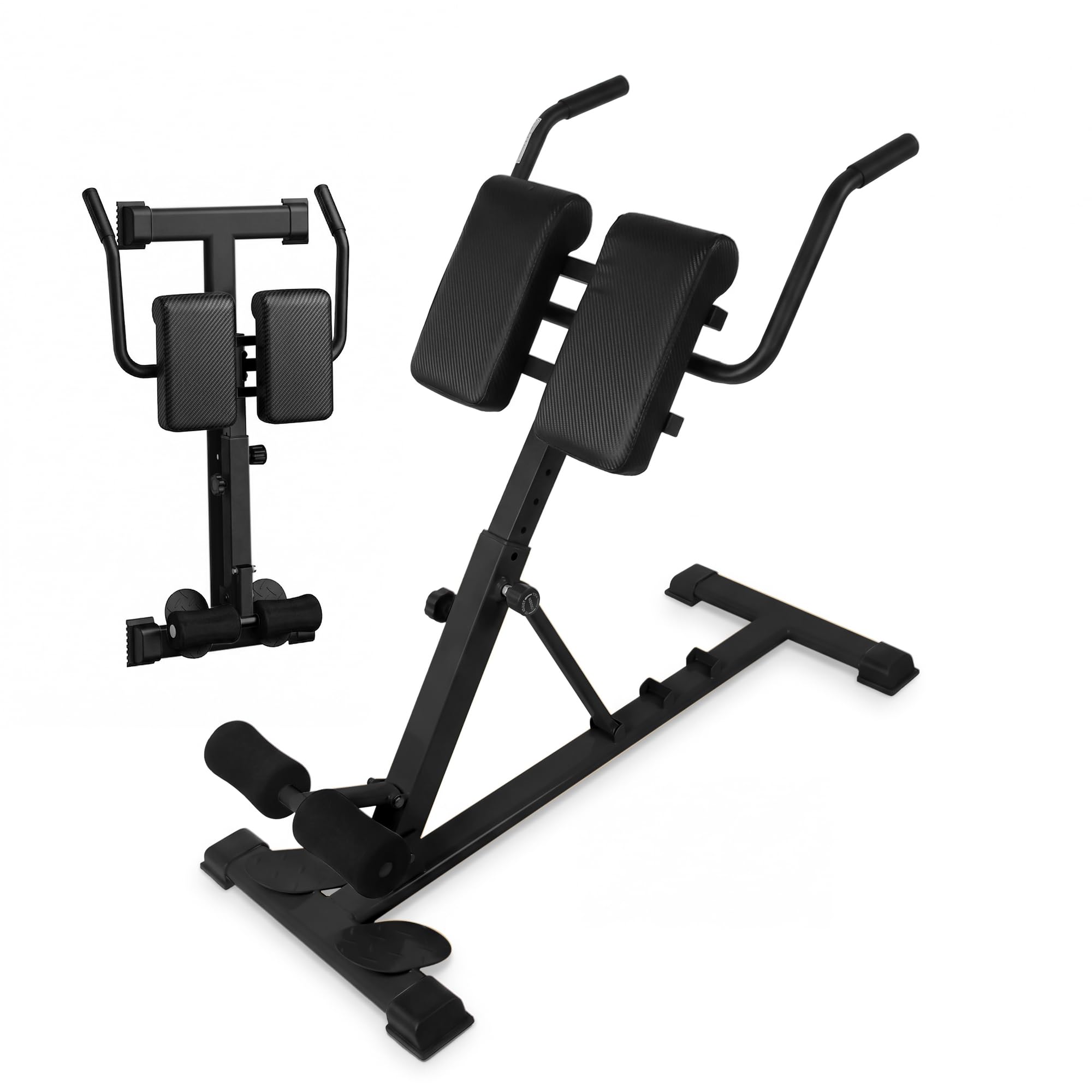 Home Gym Hamstring Exercises - ม้านั่งโรมันเชียร์สำหรับออกกำลังกายที่บ้าน รับน้ำหนักได้ 330 ปอนด์ เครื่องบริหารหลังปรับระดับได้ สำหรับกล้ามเนื้อก้น