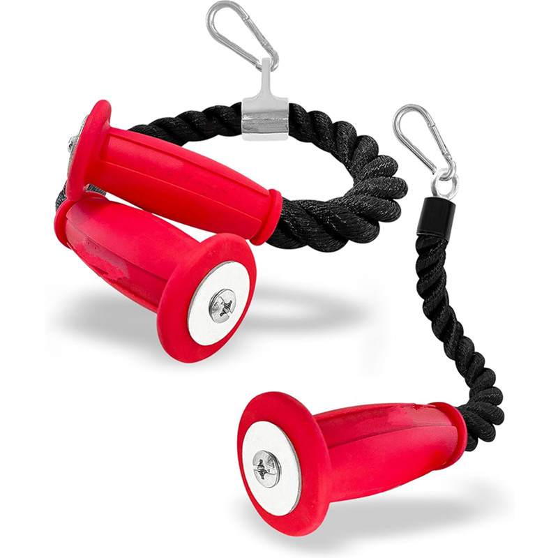 Home Gym Ideas - Ergonomic Tricep Ropes Non-Slip Cable Attachment