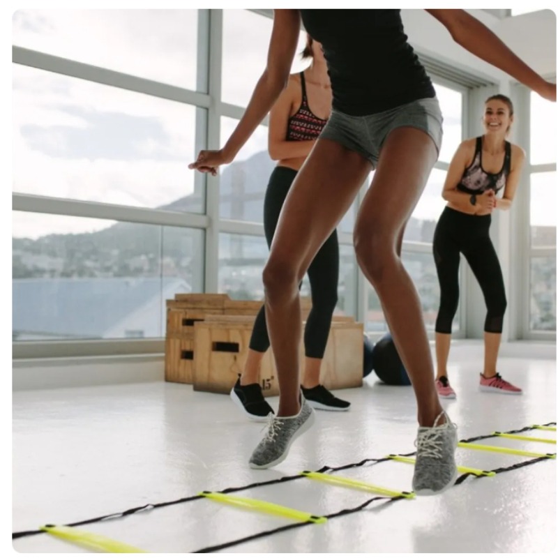 Agility Ladder Speed - บันไดฝึกความคล่องตัวพร้อมสายไนลอนสำหรับการฝึกความเร็ว ความยืดหยุ่นในกีฬา อุปกรณ์บันไดพลังงานสำหรับฟุตบอล เพื่อการเล่นกีฬาที่มีประสิทธิภาพ