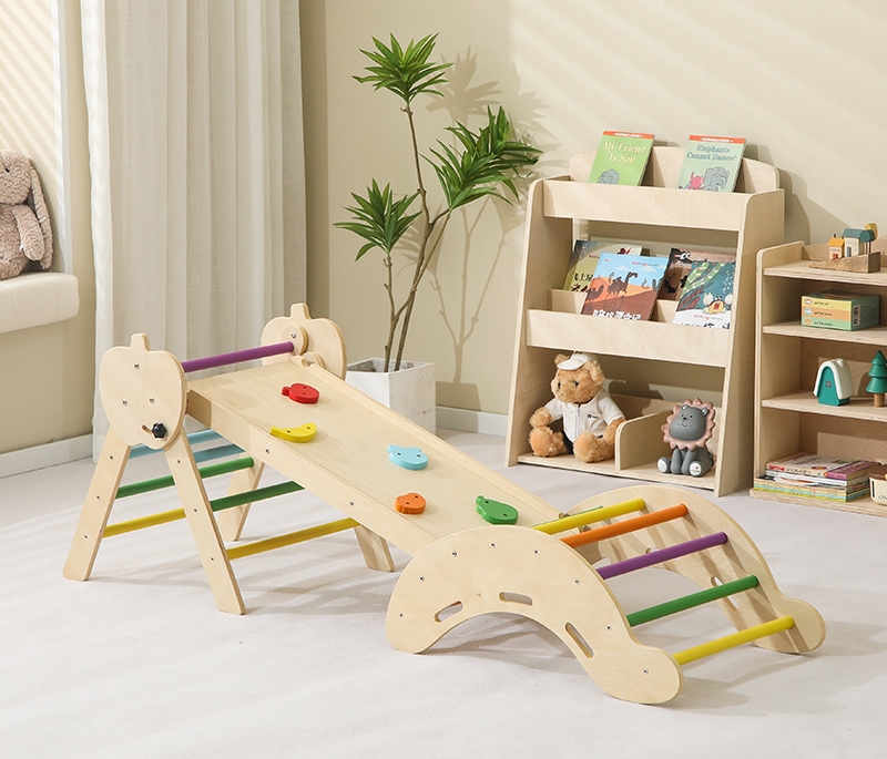 Home Gym For Toddlers - สนามเด็กเล่นในร่มแบบเป็นมิตรกับสิ่งแวดล้อม อุปกรณ์เล่นนุ่มนวลสำหรับเด็กเล็ก ชุดปีนป่ายสำหรับเด็ก โครงไม้ปีนป่ายในร่ม