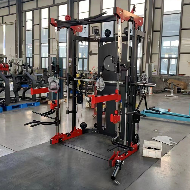 Home Gym With Smith Machine - เครื่องออกกำลังกายมัลติฟังก์ชั่นแบบสมิธแมชชีนสำหรับยิมเชิงพาณิชย์และใช้ในบ้าน พร้อมฟังก์ชั่นเพาเวอร์เคจ เบนช์เพรส และสควอตแร็ค
