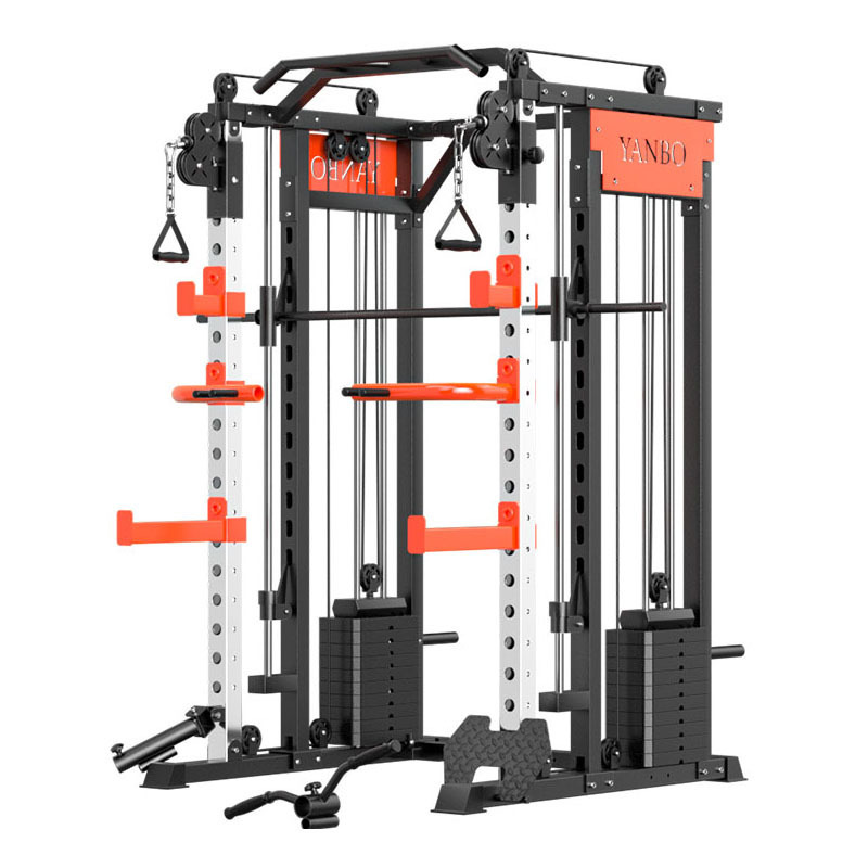Home Gym With Smith Machine - เครื่องออกกำลังกายแบบมัลติฟังก์ชั่น คอมบิเนชั่นสควอทพาวเวอร์แร็ค สมิธแมชชีน สำหรับใช้ในบ้านและยิม