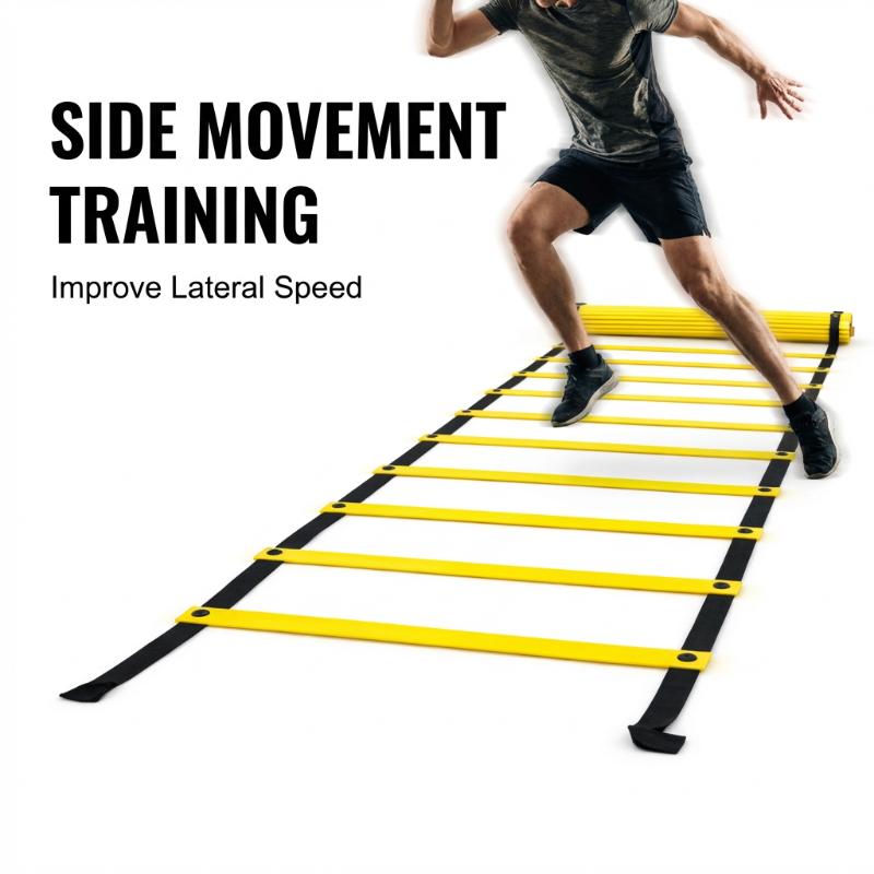 Agility Ladder Speed - บันไดฝึกความคล่องตัวแบบหนาพิเศษ สายรัดไนลอน ทนทาน อุปกรณ์ฝึกความเร็วสำหรับนักกีฬาฟุตบอล ฝึกซ้อมเพิ่มความเร็ว