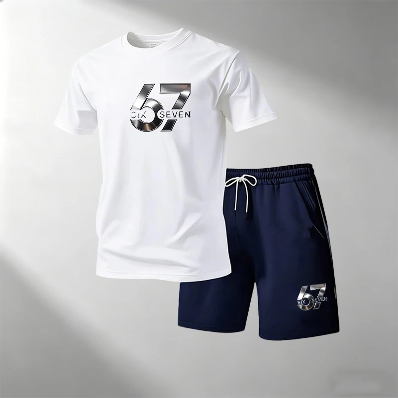 Home Gym Set - ข้อเสนอ: ชุดกีฬาผู้ชาย 2 ชิ้น เสื้อยืดคอกลม +