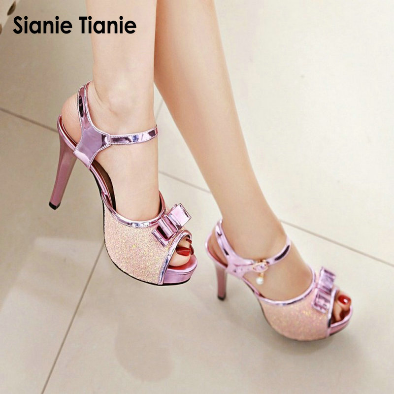 Ankle Strap Attachment - Sianie Tianie ฤดูร้อนบางรองเท้าส้นสูง Glitter รองเท้าแตะผู้หญิงรองเท้าฤดูร้อน Bling