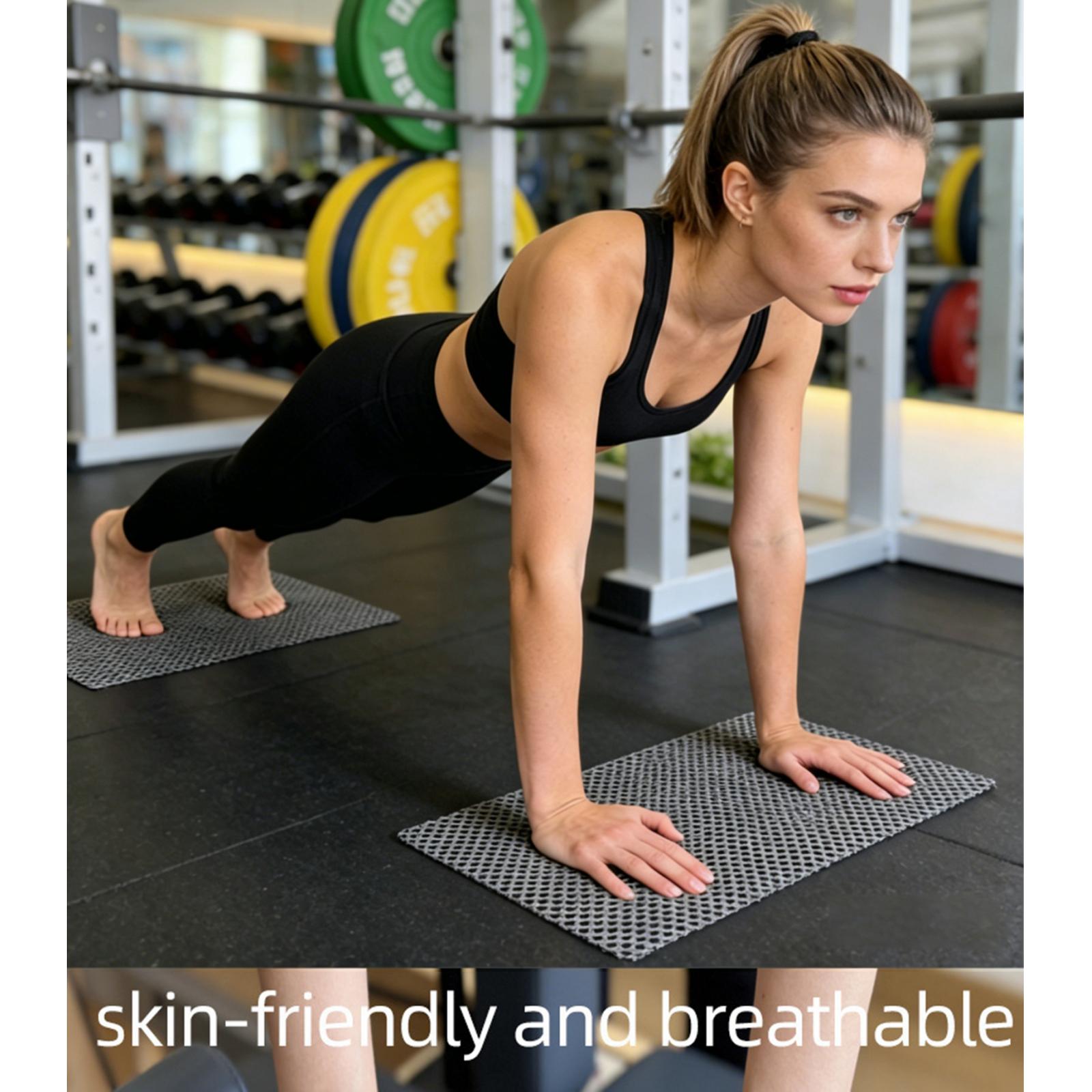 Home Gym Set - แผ่นรองกันลื่นสำหรับพิลาทิส 2 ชิ้น/ชุด ทำจาก PVC คุณภาพดี