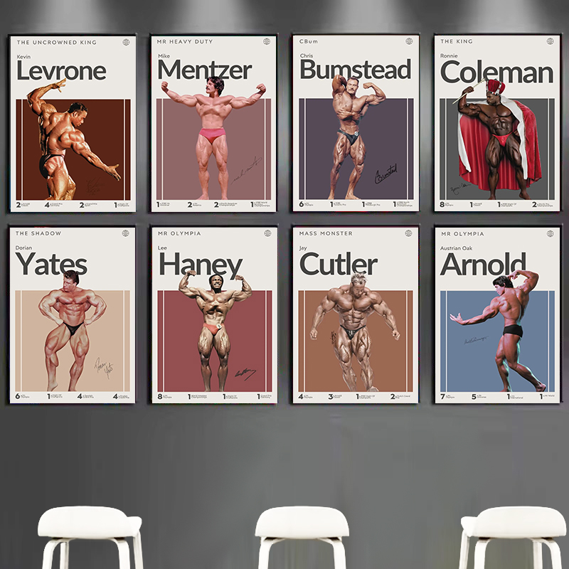 Home Gym On Wall - แรงจูงใจนักเพาะกายโปสเตอร์ Bumstead Coleman นาย Olympia พิมพ์