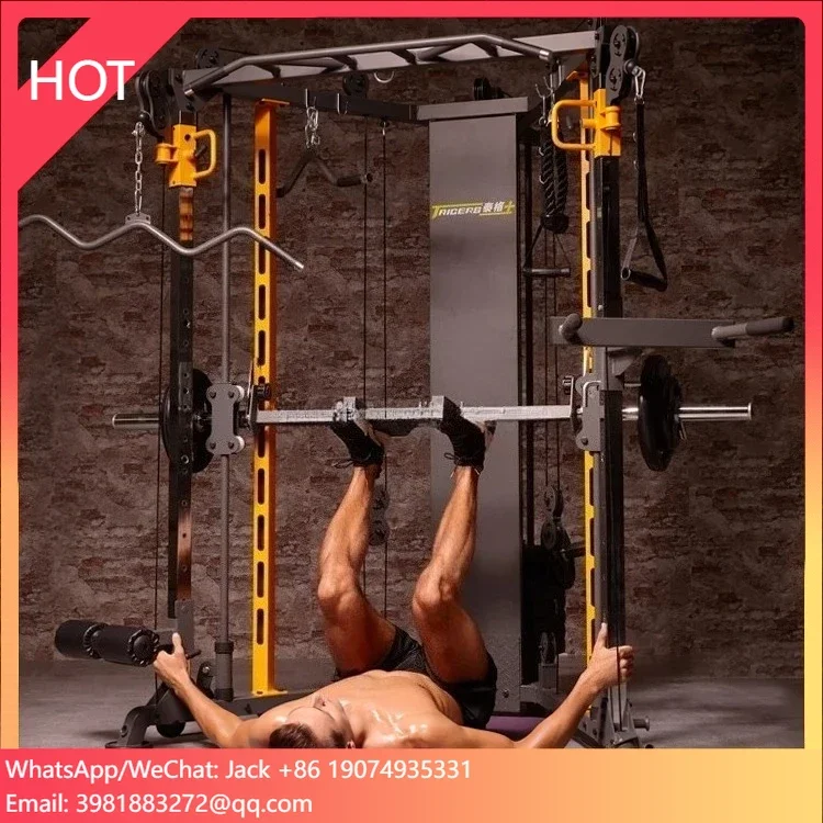 Home Gym With Smith Machine - SENAOFIT ขายส่งอุปกรณ์ฟิตเนสคุณภาพสูง เครื่องออกกำลังกายอเนกประสงค์สำหรับใช้ในบ้าน เครื่องฝึกความแข็งแรงแบบสมิธแมชชีน แร็คครึ่งตัวสำหรับสควอท