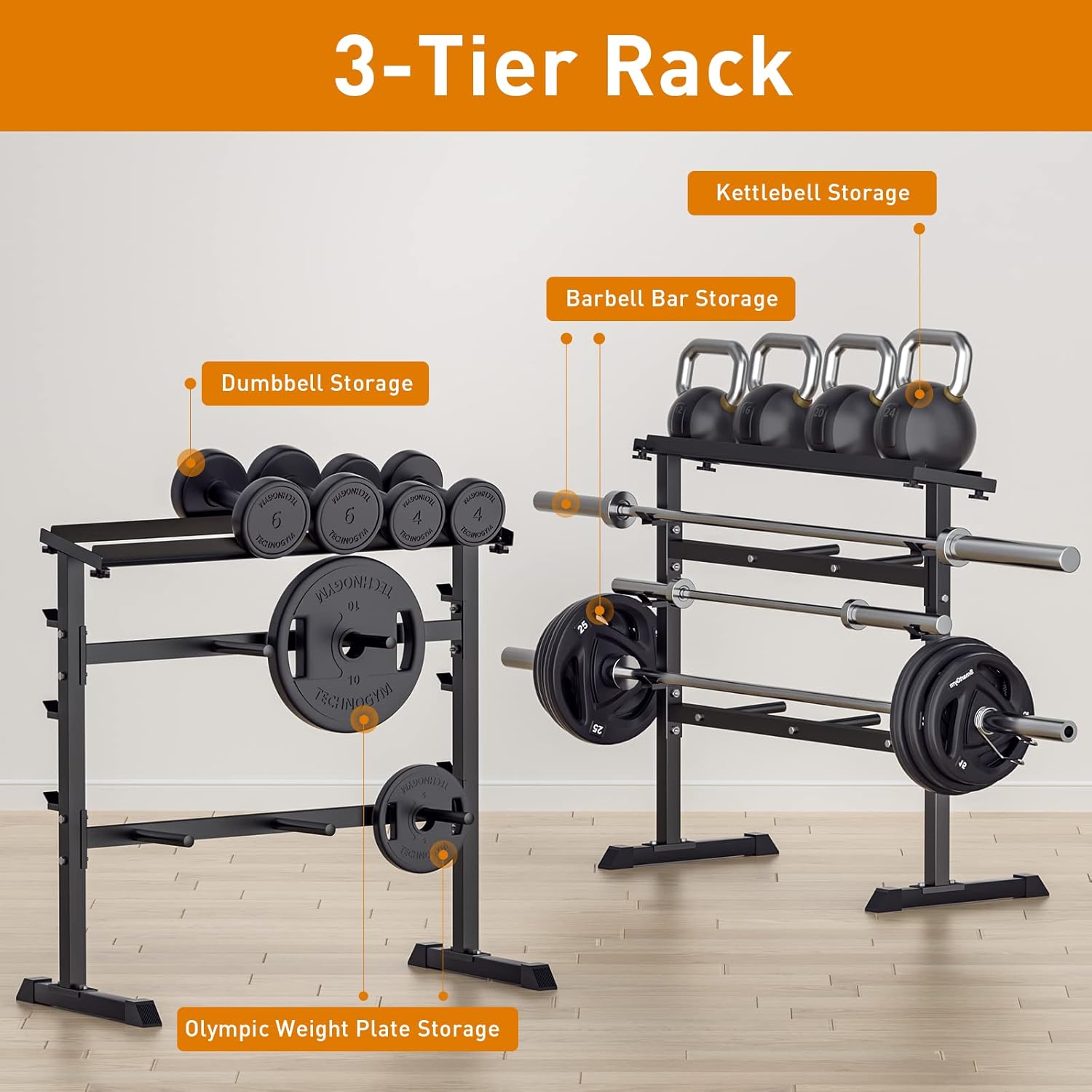 ชั้นวางเก็บน้ำหนักสำหรับฝึกควา - Home Gym Training บทวิจารณ์และราคา