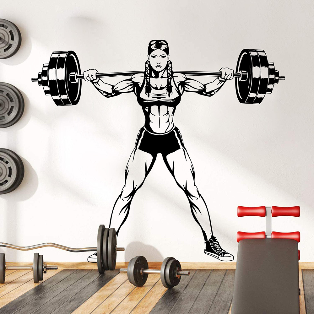 ขนาดใหญ่ผู้หญิง Dumbbells Wall - Home Gym On Wall บทวิจารณ์และราคา