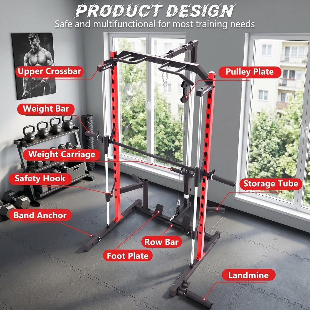 เครื่องสมิธแมชชีนออลอินวันพร้อ - Home Gym With Smith Machine บทวิจารณ์และราคา