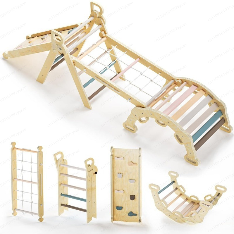 โครงปีนป่ายไม้เนื้อแข็งสำหรับเ - Home Gym For Toddlers บทวิจารณ์และราคา