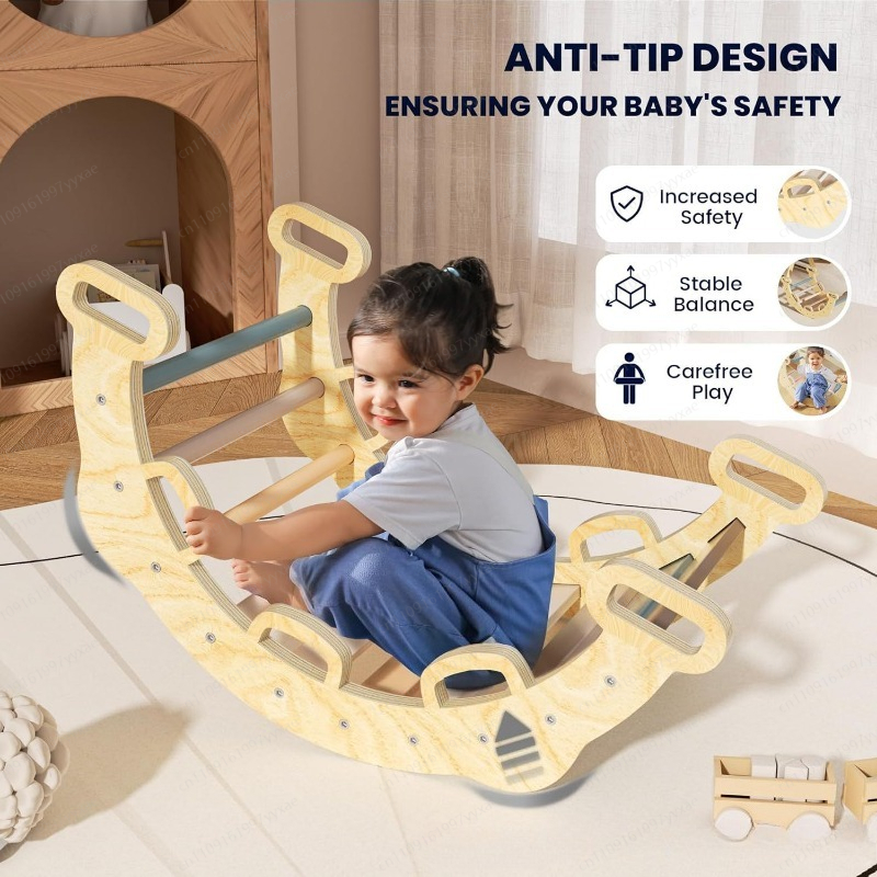 โครงปีนป่ายไม้เนื้อแข็งสำหรับเ - Home Gym For Toddlers บทวิจารณ์และราคา