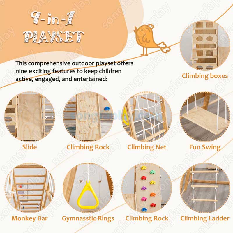 ชุดปีนป่ายไม้สำหรับเด็ก, ชุดออ - Home Gym For Toddlers บทวิจารณ์และราคา