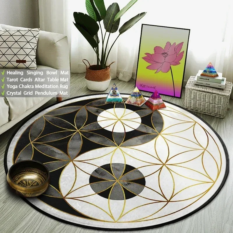 Yin Yang Taiji รอบพรมดอกไม้แห่ - Home Gym Aesthetic บทวิจารณ์และราคา