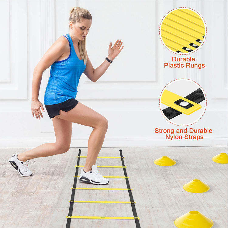 ชุดอุปกรณ์ฝึกซ้อมความเร็วและคว - Agility Ladder Speed บทวิจารณ์และราคา