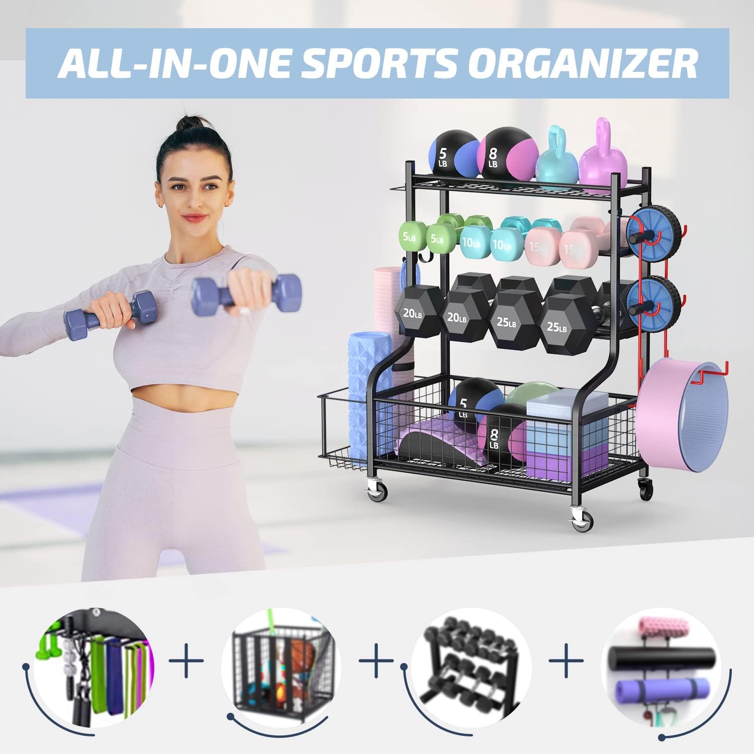 ชั้นวางดัมเบลสำหรับยิมที่บ้าน  - Home Gym Training บทวิจารณ์และราคา