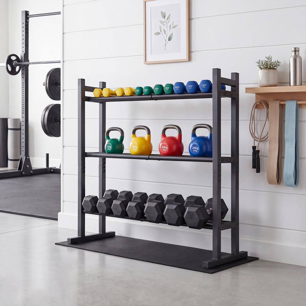 ชั้นวางดัมเบล 3 ชั้นแบบ Heavy  - Home Gym Training บทวิจารณ์และราคา
