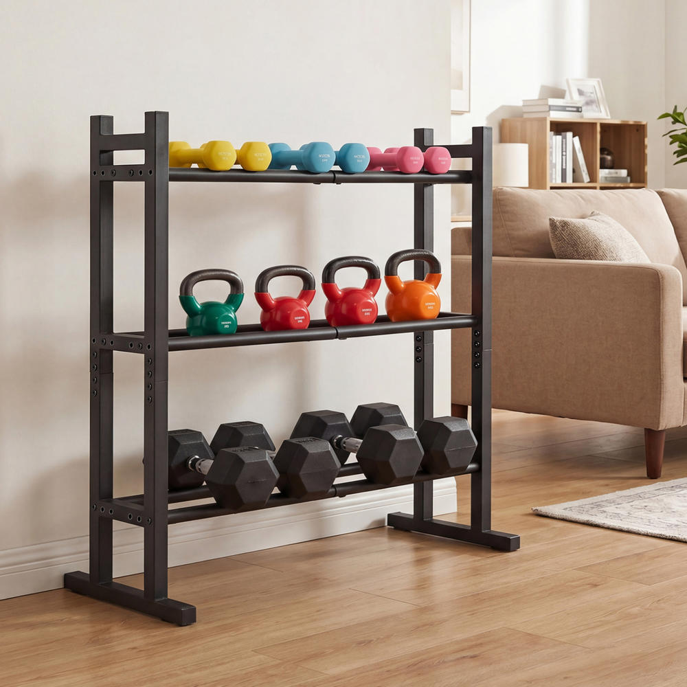 ชั้นวางดัมเบล 3 ชั้นแบบ Heavy  - Home Gym Training บทวิจารณ์และราคา