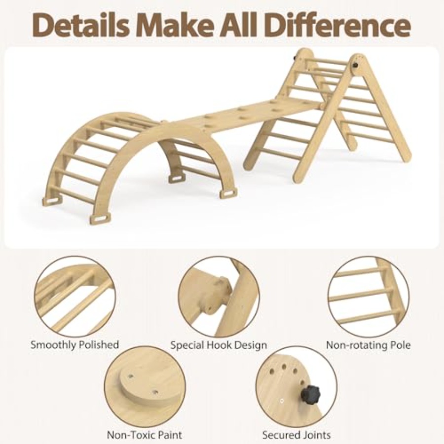 ชุดของเล่นปีนป่ายสำหรับเด็กเล็ - Home Gym For Toddlers บทวิจารณ์และราคา