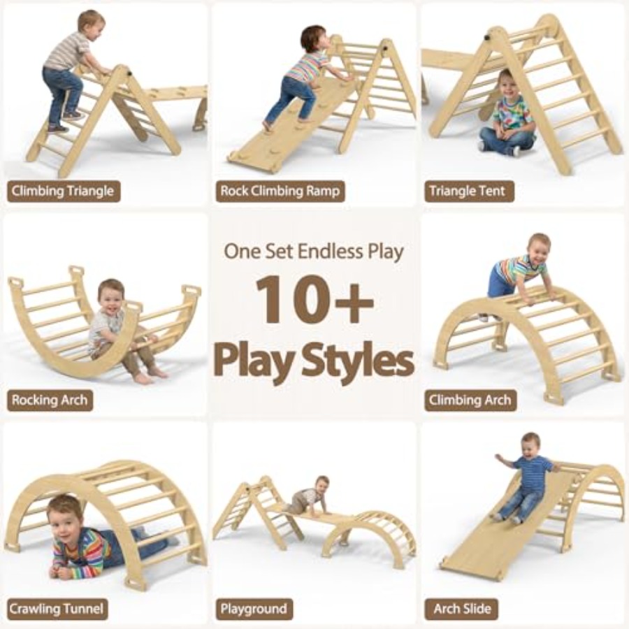 ชุดของเล่นปีนป่ายสำหรับเด็กเล็ - Home Gym For Toddlers บทวิจารณ์และราคา