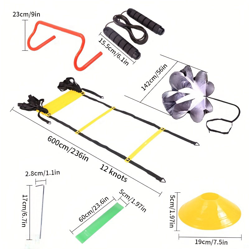 เชือกกระโดด set Training บันได - Agility Ladder Speed บทวิจารณ์และราคา