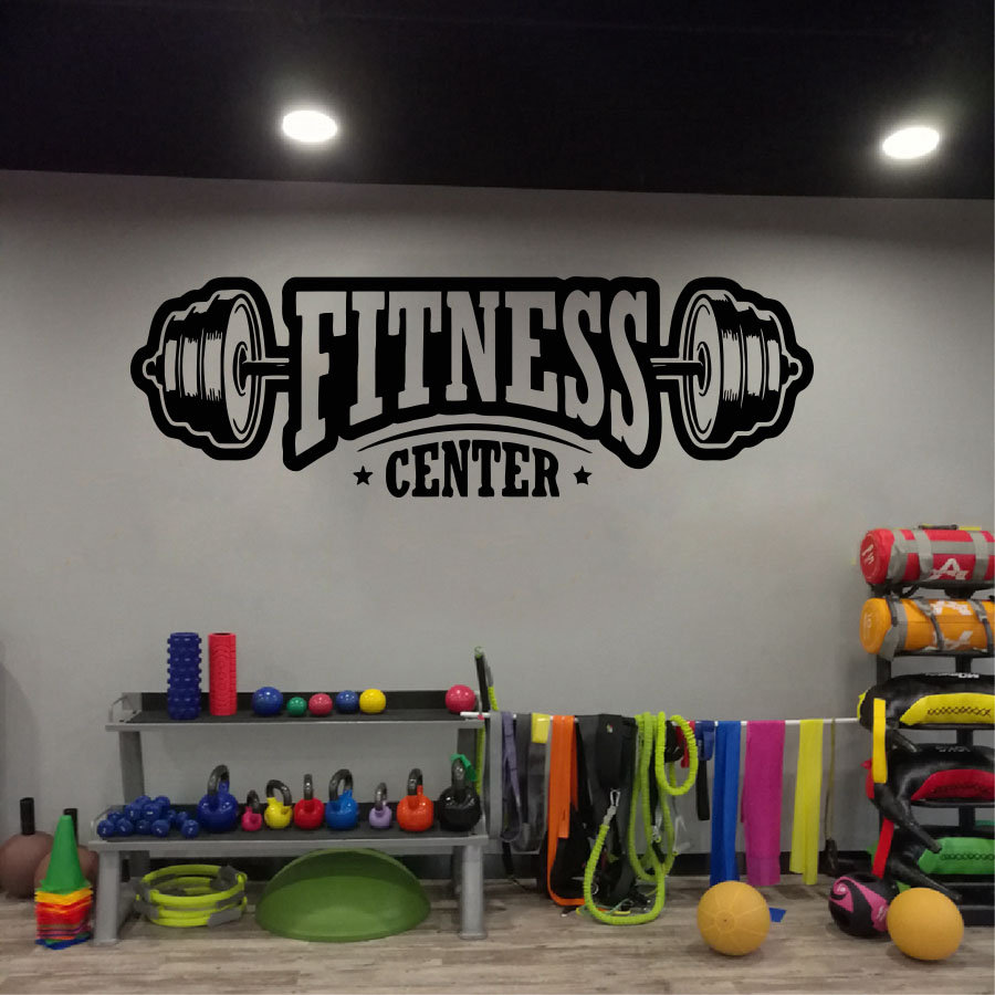 GYM ไวนิลตกแต่งรูปลอกผนังฟิตเน - Home Gym On Wall บทวิจารณ์และราคา