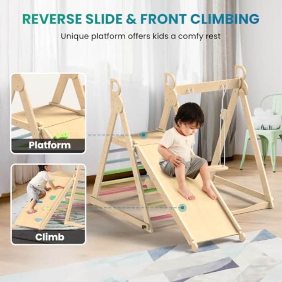 สนามเด็กเล่นในร่มสำหรับเด็กเล็ - Home Gym For Toddlers บทวิจารณ์และราคา