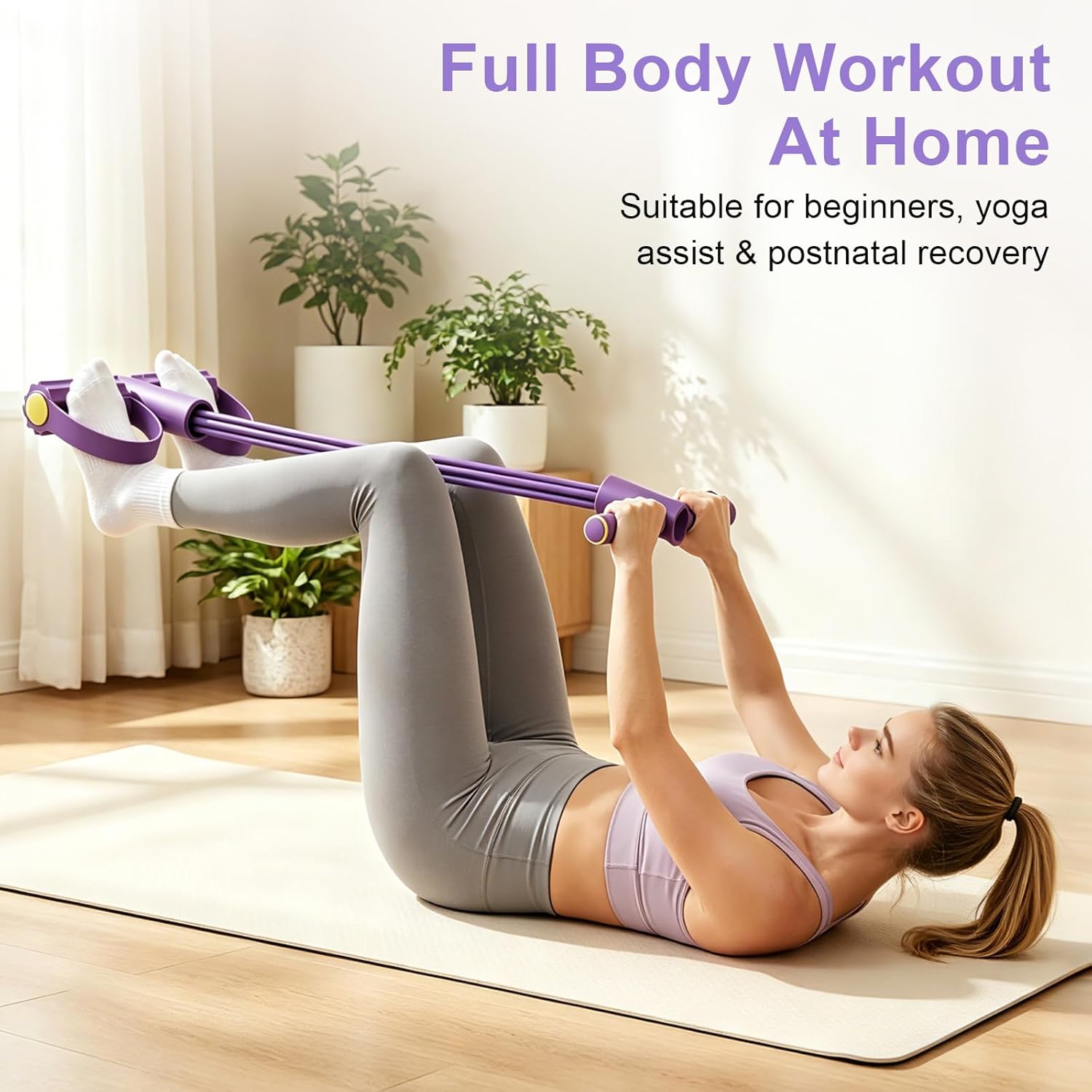 สายยางยืดออกกำลังกายแบบ 4 ท่อ  - Home Gym Resistance Machine บทวิจารณ์และราคา