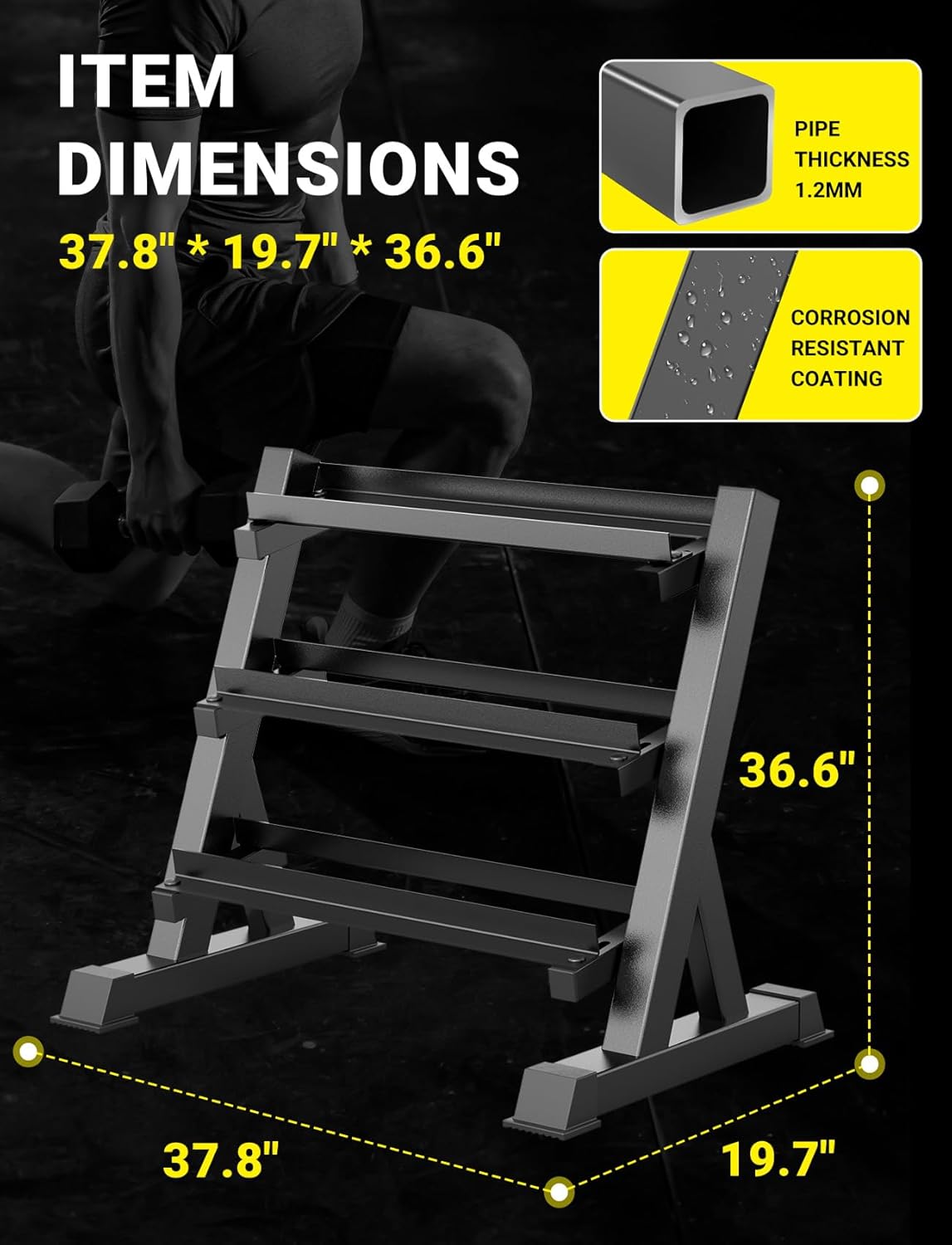 ชั้นวางดัมเบลสำหรับยิมที่บ้าน, - Home Gym Training บทวิจารณ์และราคา